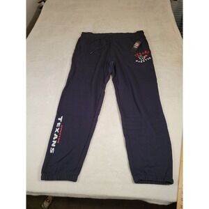 NFL Team Apparel Houston Texans Logo Sweatpants Men's‎ 2XL Blue Drawstring 10621